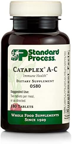 Standard Process Cataplex A-C - Whole-Food Immune Support with Antioxidant Vitamin C, Vitamin A, Magnesium Citrate, Nutritional Support, Sunflower Lecithin, Buckwheat, Oat Flour - 180 Tablets