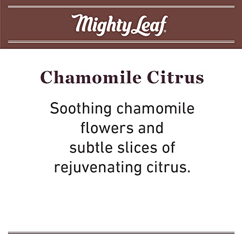 Mighty Leaf Tea, Herbal Whole Leaf Tea Bags - Chamomile Citrus - Caffeine Free - Blended With Orange & Lemongrass - 15 Count #TOP1