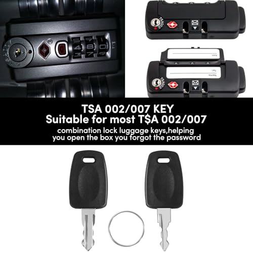 TSA Key TSA007 TSA002 Universal Lock Key Master Suitcase Keys with for Forgotten Password Combinations of Luggage Locks, Luggage Lock Password Combination Forgetting Solution （Ten Random Colors - Thumbnail 4