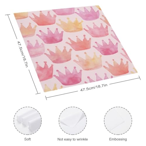 Set de 6 servilletas de tela cuadradas blancas con patrón floral miniatura 2