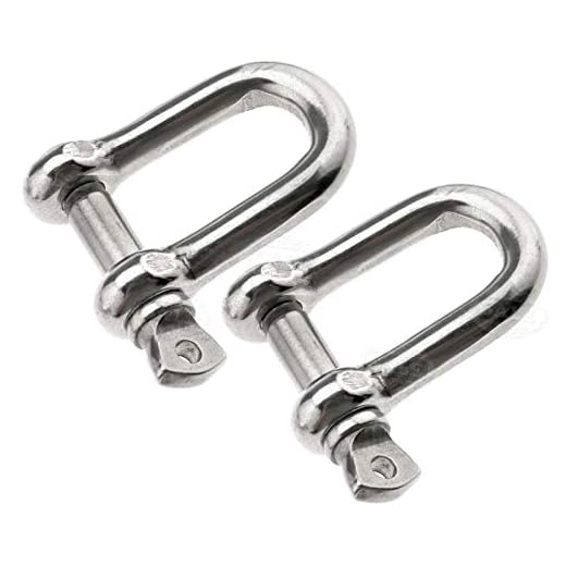 OTOTEC 2 st 316 rostfritt stål 10 mm D bojor Dee Shackle Chain Link bogsering bil släpvagn