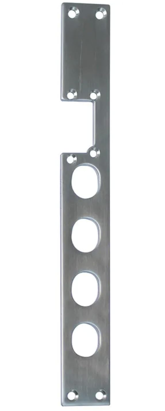 Incontro Elettrico Universale Per Serrature Di Porte Blindate | Tipo Mottura Cisa Securemme | 12V | Accessorio Sicurezza Casa E Condominio (4 Pioli + Scivolo DX)