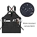 Elfzone Woodworking Apron For Men - Tool Arpon For Men, Work Arpon with Cross Back Adjustable，For Garden, Kitchen, Cafe, M-L (Black)