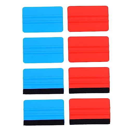 POPETPOP 8pcs Auto Scraper Tool Double Sided Squeegee Plastic Applicator for Decal Sticker and Car Film Easy to Use