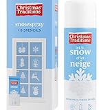 Christmas Traditions Schneespray Kunstschnee Set 150ml inklusive 8 Schablonen