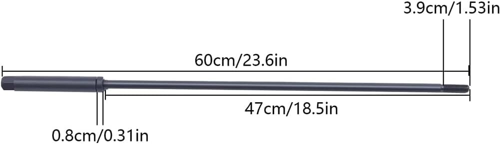 R8 Milling Machine Pull Rod, 2 Pack 7/16 Thread R8 Draw Bar Overall Drawbar for Bridgeport Milling Machine Part (Black)