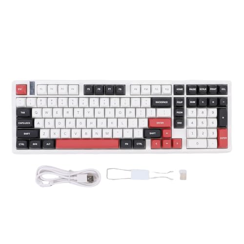 Acogedor ���C�����X���J�j�J���L�[�{�[�h�ABT5.0 2.4GHz USB C �g���C���[�h �z�b�g�X���b�v�Ή��J�X�^���L�[�{�ARGB�o�b�N���C�g�A�����ς݃��j�A�X�C�b�`���ځAPC/�^�u���b�g�p