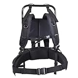 getuse Rahmen für schweren Rucksack faltbar, Aluminiumlegierung Nylon Tragesystem, 60kg Tragfähigkeit 68x36x25cm für Outdoor Camping Trekking- Schwarz