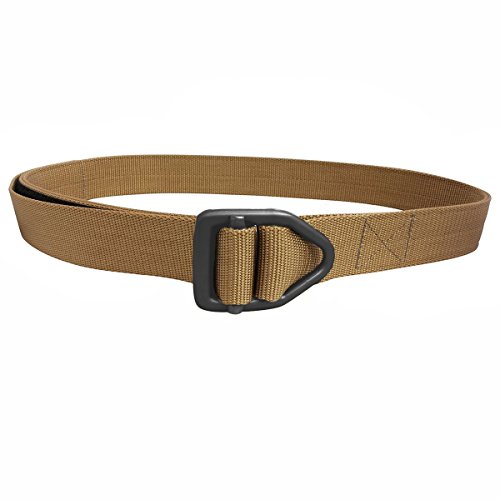 Bison Designs Heavy Duty Black Buckle Belt - Medium - Coyote Brown