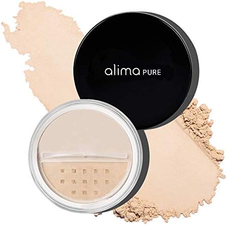 Alima Pure Matte Foundation Loose Mineral Powder Foundation Makeup, Loose Powder Makeup Oil Free Talc Free Powder, Natural Makeup Mineral Foundation Full Coverage Natural Foundation Powder .23 oz/6.5g