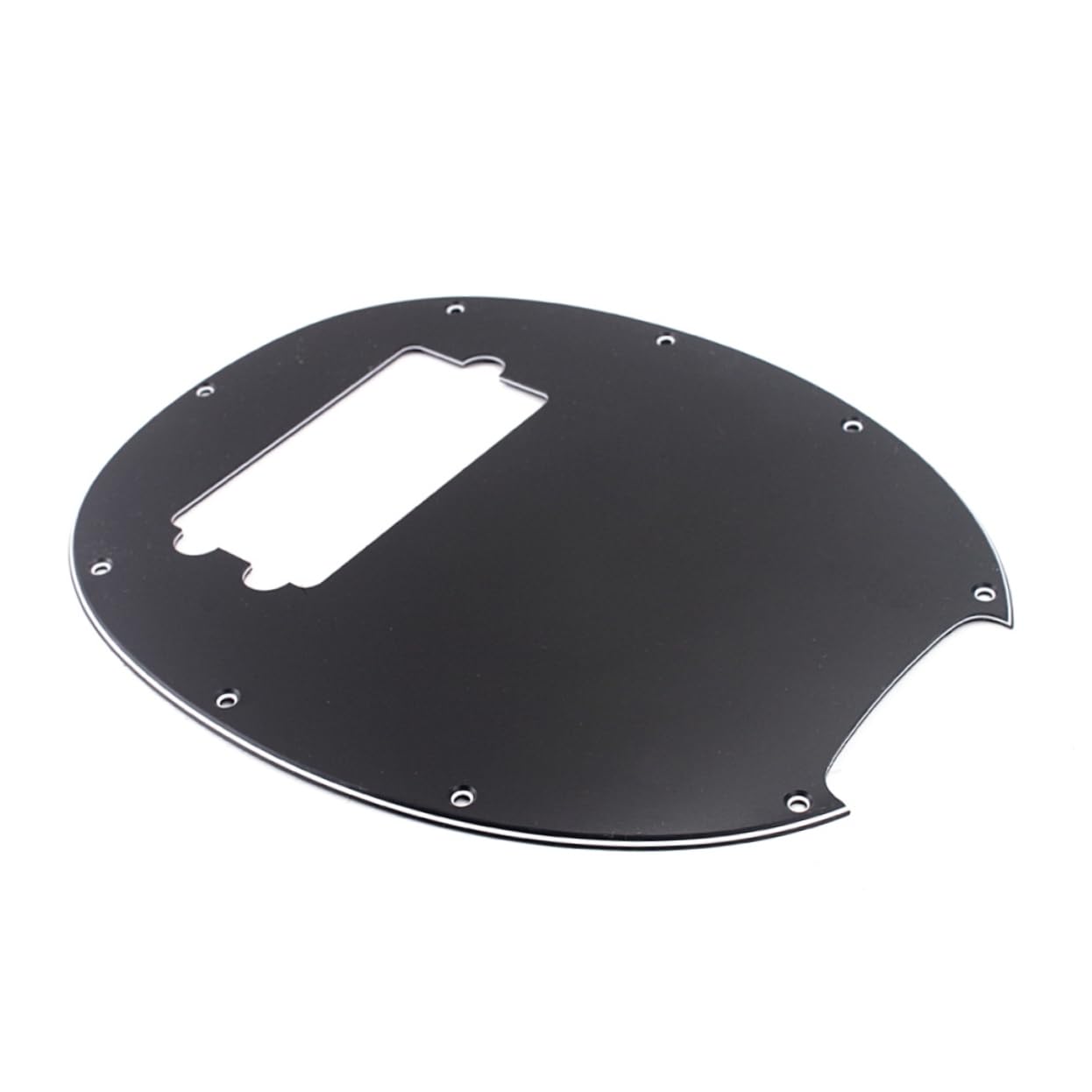 HEMOTON Bass Pickguard 4 Ply Design Scratch Plate Fits Style Diy Guitar Parts Black White