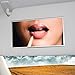 Miroir De Courtoisie Voiture Pare Soleil Miroir Voiture Miroir Cosmétique Intérieur Auto-adhésif Portable en Acier Inoxydable Automobile Beauté Miroir Auto-Adhésif pour Dossier De Siège De Voiture
