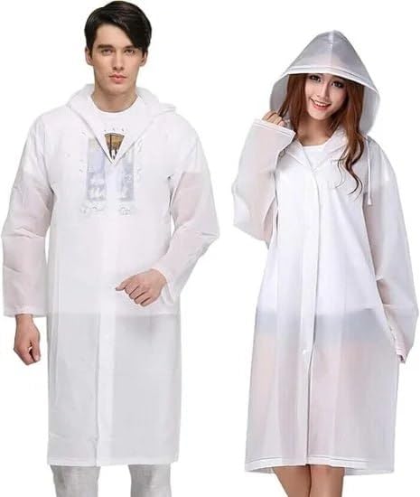Rain Coat For Men & Women Universal Raincoat For Men Waterproof Full Raincoat For Women, Boys & Girls with Hood, Adjustable Drawstring, Button Closure Reusable & Durable Outdoor Rainwear. (Multicolor)-image-8