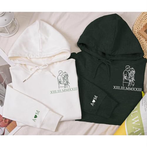 GABITA Custom Embroidered Mr & Mrs Sweatshirt Hoodie, embroidered with roman numerals, Anniversary, Wedding For Wife, Husband3