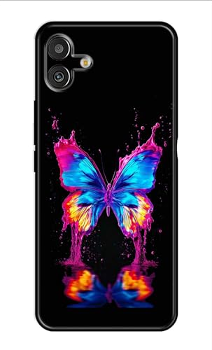 Image of Metal TPU Printed Back Cover for Samsung Galaxy F14 5G (Butterfly -J1) 360 Degree Protection | Camera Protection -25092024(AR)