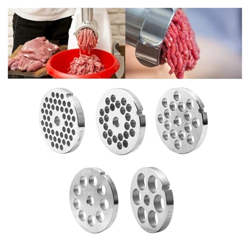 Genérico Accesorios for picadora de Carne con Orificio de 6 mm, 8 mm, 10 mm, 12 mm y 18 mm, Utensilios de Cocina, trituradora de Carne, Disco for picadora de Carne, Cuchillo Redondo(6mm) - imagen 3