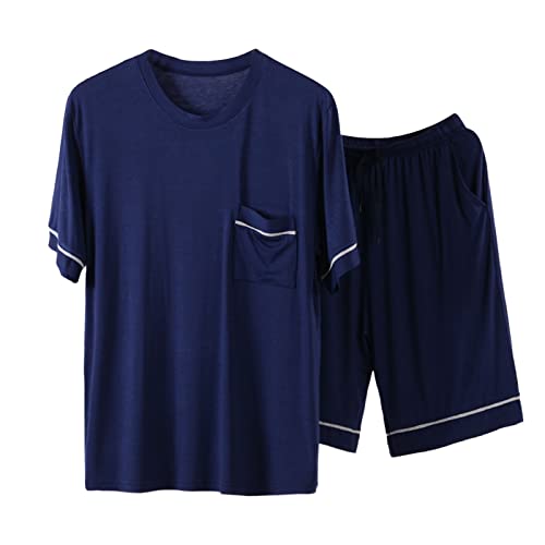 Pyjama homme manches courtes ensemble tenue détente confortable et vêtement maison casual wearable