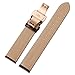 iStrap Leather Watch band -Alligator Grain Embossed Pattern Calfskin Replacement Strap-Stainless Steel Deployment Buckle with Push Buttons-Bracelet for Men Women-18mm 19mm 20mm 21mm 22mm 24mm