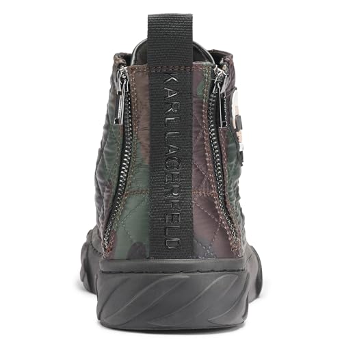 Karl Lagerfeld Paris Men's Double Back Zip Quilted Camo High Top Sneaker2