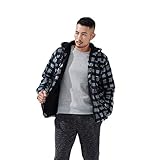 Flannel Jackets for Men Plaid Sherpa Lined Fleece Zip Up Heavyweight Winter Hoodie Charcoal XL