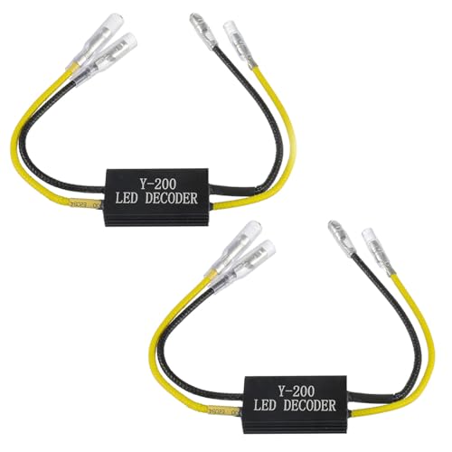 JAMHER 2 Piezas Decodificador Indicador LED Motocicleta 12 V, Decodificador Indicador Resistencia de Carga, Adaptador de Motocicleta, Error de Corrección Flash para Motocicleta, Scooter (10 W 10 Ω)