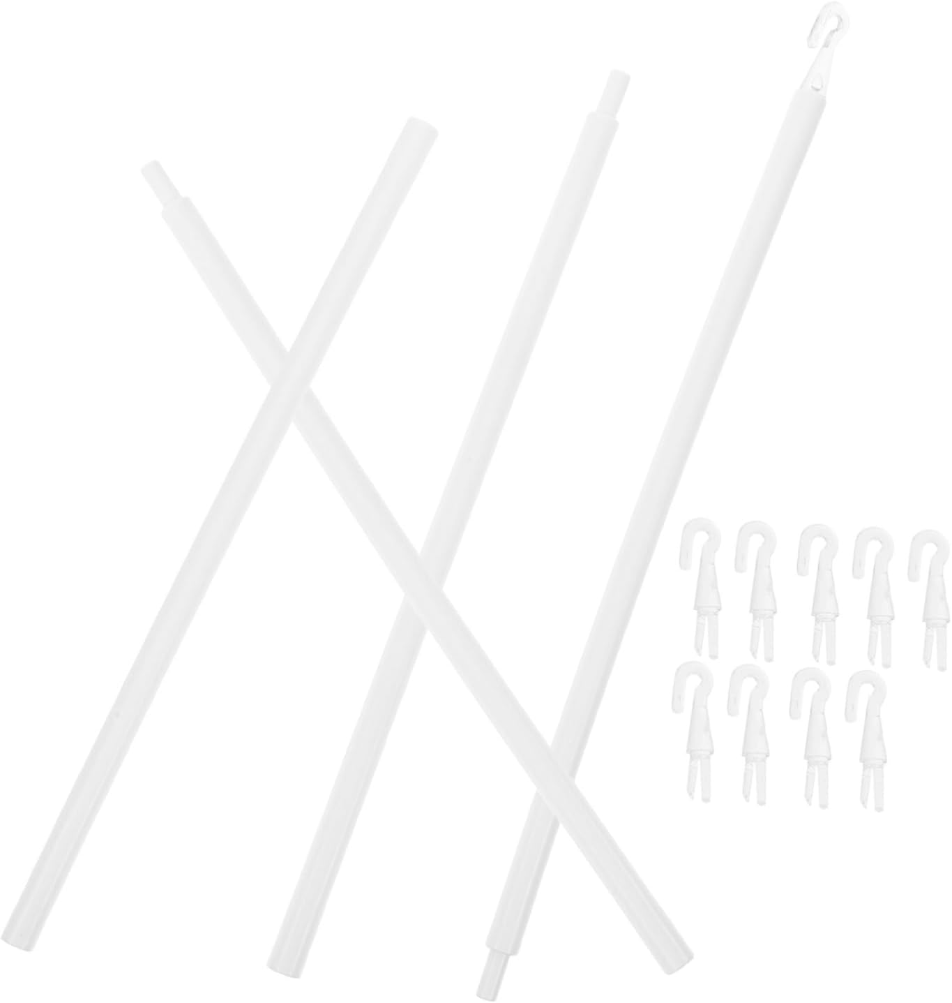 4pcs Curtain Pull Rods Blind Wand Hooks Vertical Blinds Parts Easy Clean Install