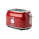 Haden Dorset 2 Slice Wide Slot Stainless Steel Toaster with Adjustable Browning Control & Non-Slip Feet, Putty & Chrome