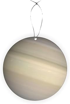 Sam Sandor - Planet Saturn - Round Masonite Flat Ornament with String