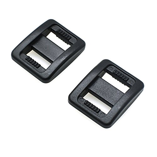 Sacoora 50Pcs 3/8"(10Mm) Plastic Triglides Adjust Buckles Black (B) #TOP4