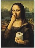 artpin® Gäste WC Poster Mona Lisa mit Klopapier 