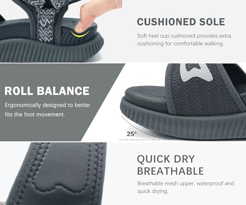 Image of KuaiLu Womens Orthopedic Recovery Walking Arch Support Sandals Cushion Foam