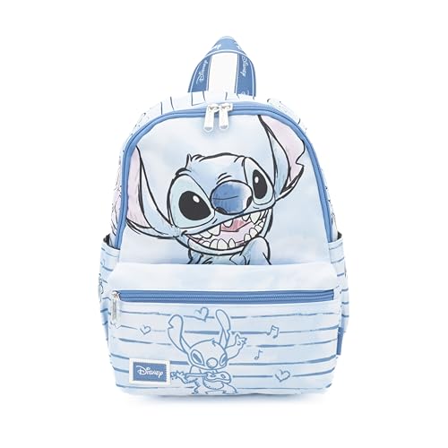 Wondapop - Mochila de nylon Stitch de 33 cm, azul, Azul, One Size, Mochila para o dia