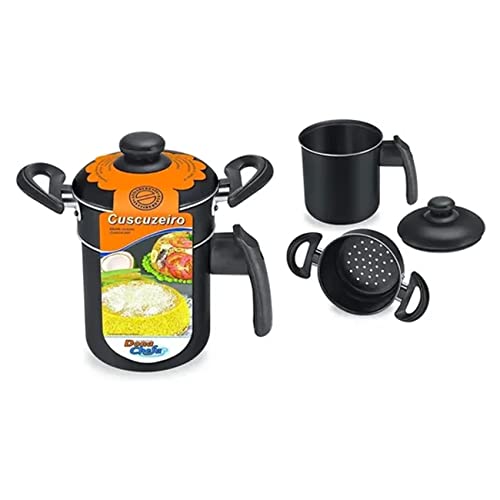 Cuscuzeiro Individual Dona Chefa Preto Pequeno