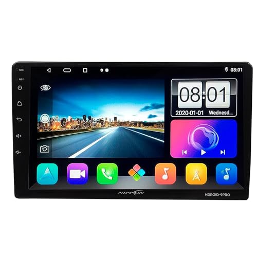 Image of Nippon NDROID 9PRO(T) with T-Link 2 /32 GB Wireless Apple Car Play and Android Auto with 9 Inch High Touch Panel Android 10.1, IPS Display, Bluetooth, WiFi, GPS, 40 Skin Included