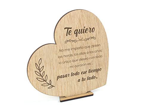 Miniatura 9 de Contraxt Tarjetas Felicitacion San Valentin Madera. Regalos Aniversario Pareja Cartas Amor Para Mi Novio Novia Tortolitos Postal San Valentin Tarjeta Hombre Mujer Parejas , Español
