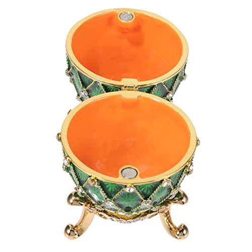 Boîte à bijoux œuf émaillée décorative pour sublimer votre coiffeuse rétro - 2