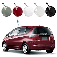 Rear Bumper Tow Hook Cover Towing Eye Cap Fit for Honda Jazz Fit GE6 GE8 2009 2010 2011 71504-TF0-000 71504TF0000 Dark Silver, Right Passenger Side