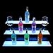 D&F LED beleuchteter Alkohol-Flasche Display Beleuchtetes Flasche Regal 3 Tier Acryl Weiß/Bunte Beleuchtung Langlebige für Brithday Hochzeit Weihnachtsfeier,Club, Bars,800mm*330mm*210mm