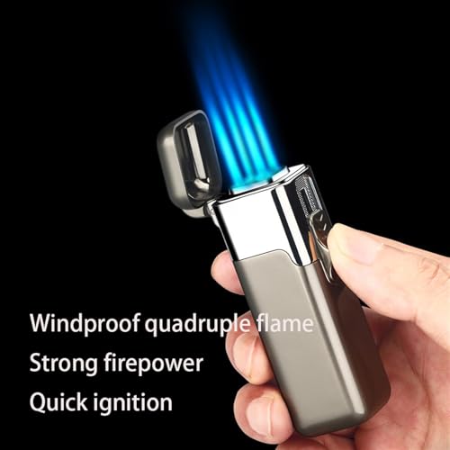 Encendedor metálico portátil de butano a prueba de viento miniatura 2