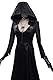 Taeyue Halloween Karneval Mittelalter Kapuzenkleid Cosplay Kostüm Outfits Halloween Anzüge Damen Schwarz XL