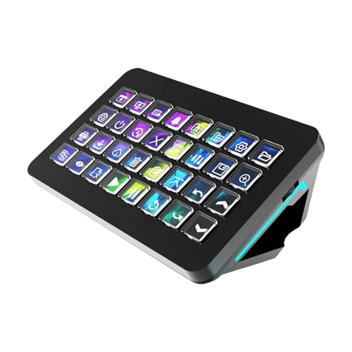 Streamdeck Live Streaming Control �r�W���A�� �R���\�[���p�̃r�W���A�� �R���\�[����������|�[�^�u�� 32 �̃J�X�^�}�C�Y�\�ȃ}�N�� �L�[�{�[�h