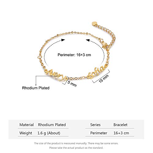 kaululu Personalized 1 to 3 Name Anklet Bracelet Custom Letter Infinity Name Gold Sliver Color Link for Girlfriend Wife2