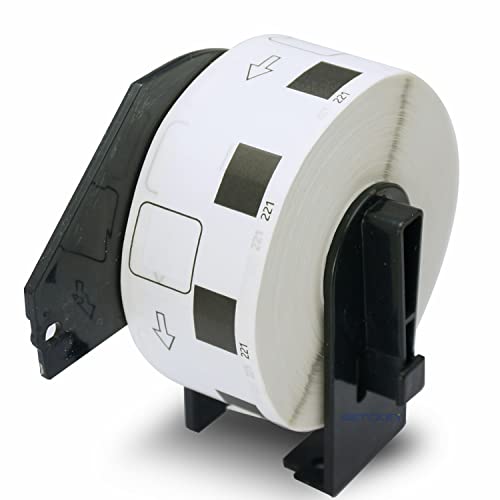 Betckey - Compatible Square Labels Replacement For Brother Dk-1221 (0.9 In X 0.9 In), Use With Brother Ql Label Printers [1 Roll/1000 Labels] #TOP7