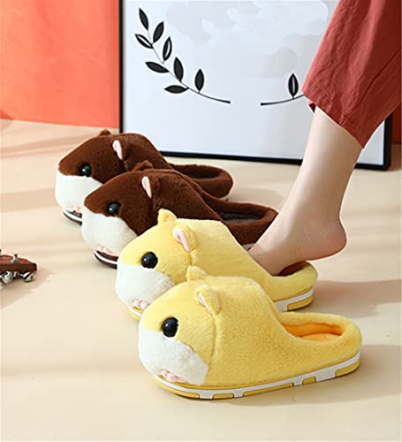 Womens Cute shoes Hamster slippers Animal Slippers Novelty Cozy Fuzzy Slippers Soft Plush Winter Warm House Shoes cotton slippers4