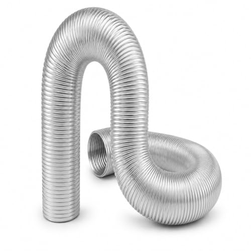 TYGERIX® Tuyau Flexible en Aluminium 60 mm | Extensible 2,5 m | Double Épaisseur | pour Poêles Chaudières Hottes