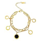 Luxury Brand Jewelry Rose Gold Stainless Steel Roman Numerals Bracelets & Bangles Female Charm Popular Bracelet for Women: