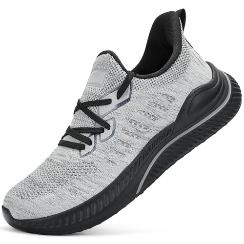 Best Men's Sneakers for Wide Feet: Comfort & Support Guide 15 BACSAC Wide Walking Shoes for Men Slip On Mens Running Shoes Tennis Shoes Lightweight Breathable Walking Sneakers Workout Gym Wide Sneakers(Mix Grey,12W US)