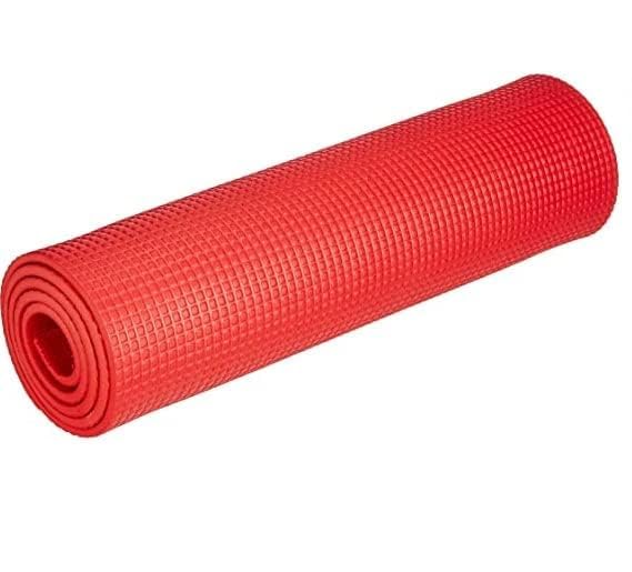 Image of Yoga Mats for Women and Men NBR Material with Carrying Strap, Extra Thick Exercise Mats for Workout Yoga Mat for Women for Workout, Yoga, Fitness, Exercise Mat Anti Slip Yoga Mats (4mm) (Red)