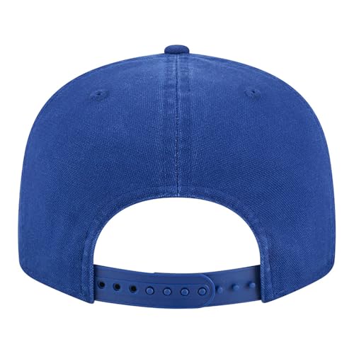 New Era Chicago Cubs 9FIFTY Split Panel Cotton Canvas Snapback Cap, Adjustable Hat Blue - Image 3