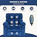 Zuacs Dual Motor Power Lift Recliner Chair with Adjustable Headrest, Extended Footrest for Elderly,Oversized Recliner with Massage and Heat,USB Port,Type C,Cup Holders,Hidden Storage Box,Navy Blue